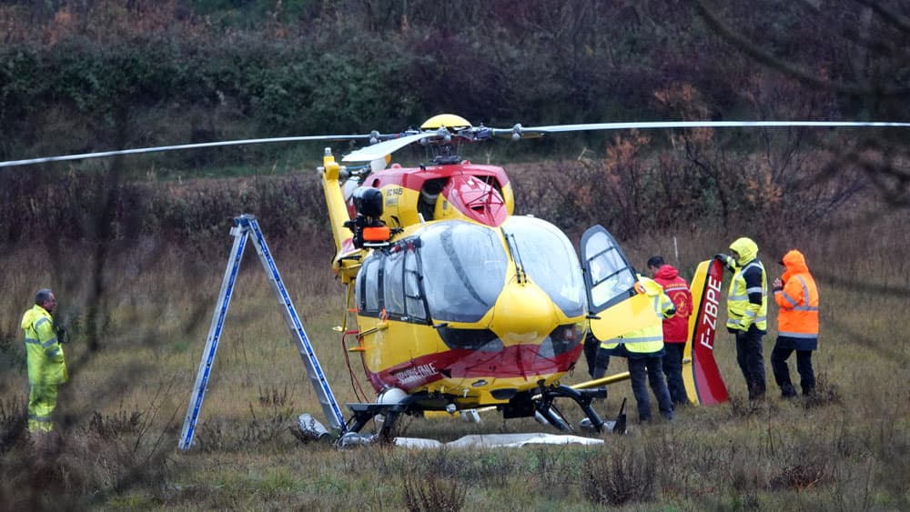 MÈZE : L’hélicoptère de la sécurité civile frappé par la foudre lors d’une mission de secours.